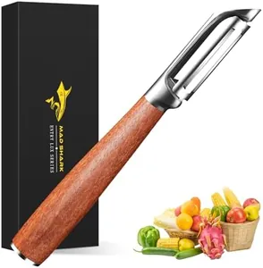 Peels Smoothly Wooden Vegetable Peeler for Kitchen